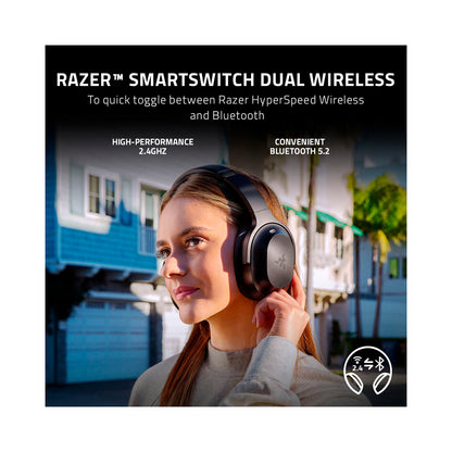 Razer - Barracuda Pro Wireless Noise-Cancelling Gaming Headset - Black