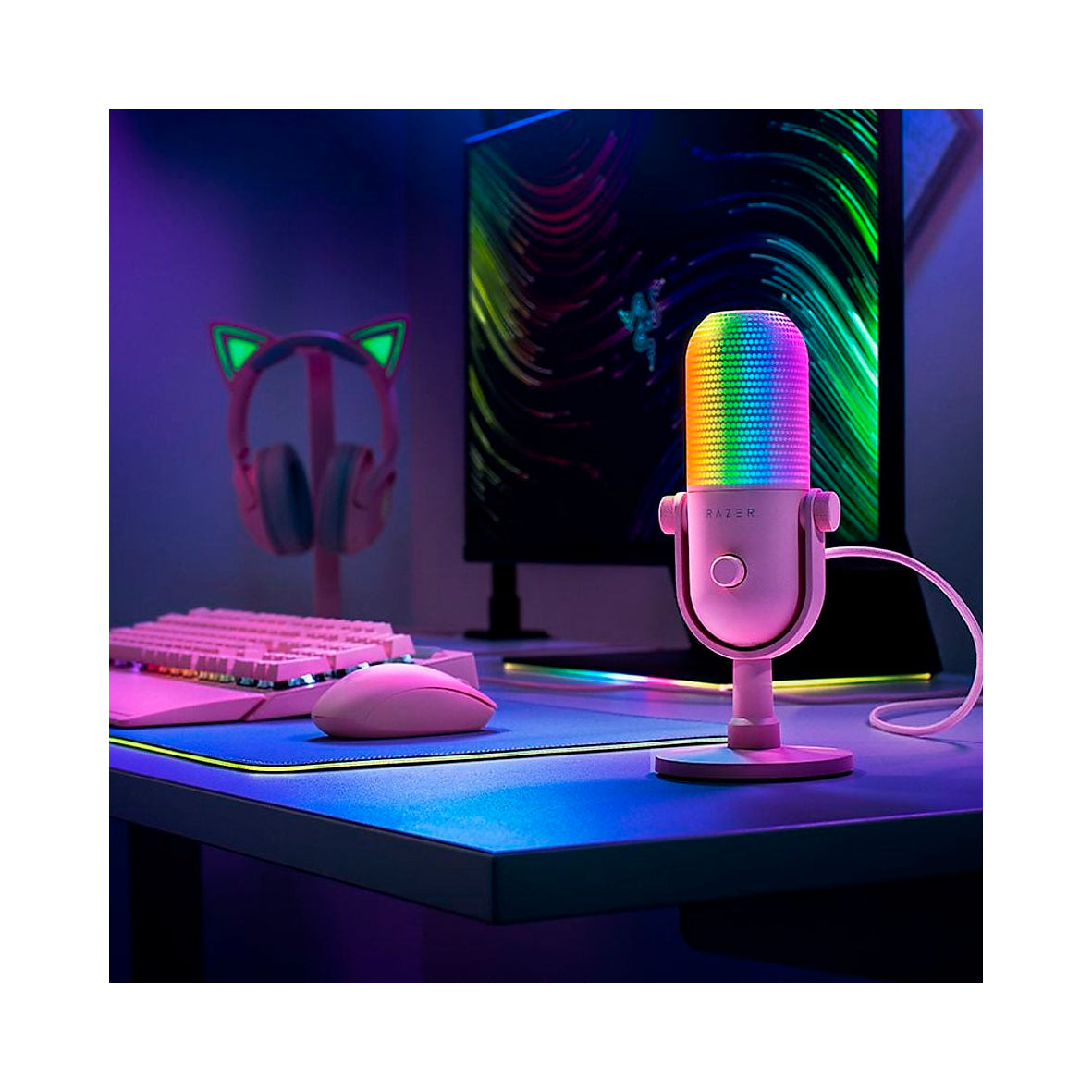 Razer - Seiren V3 Chroma Microphone - Pink