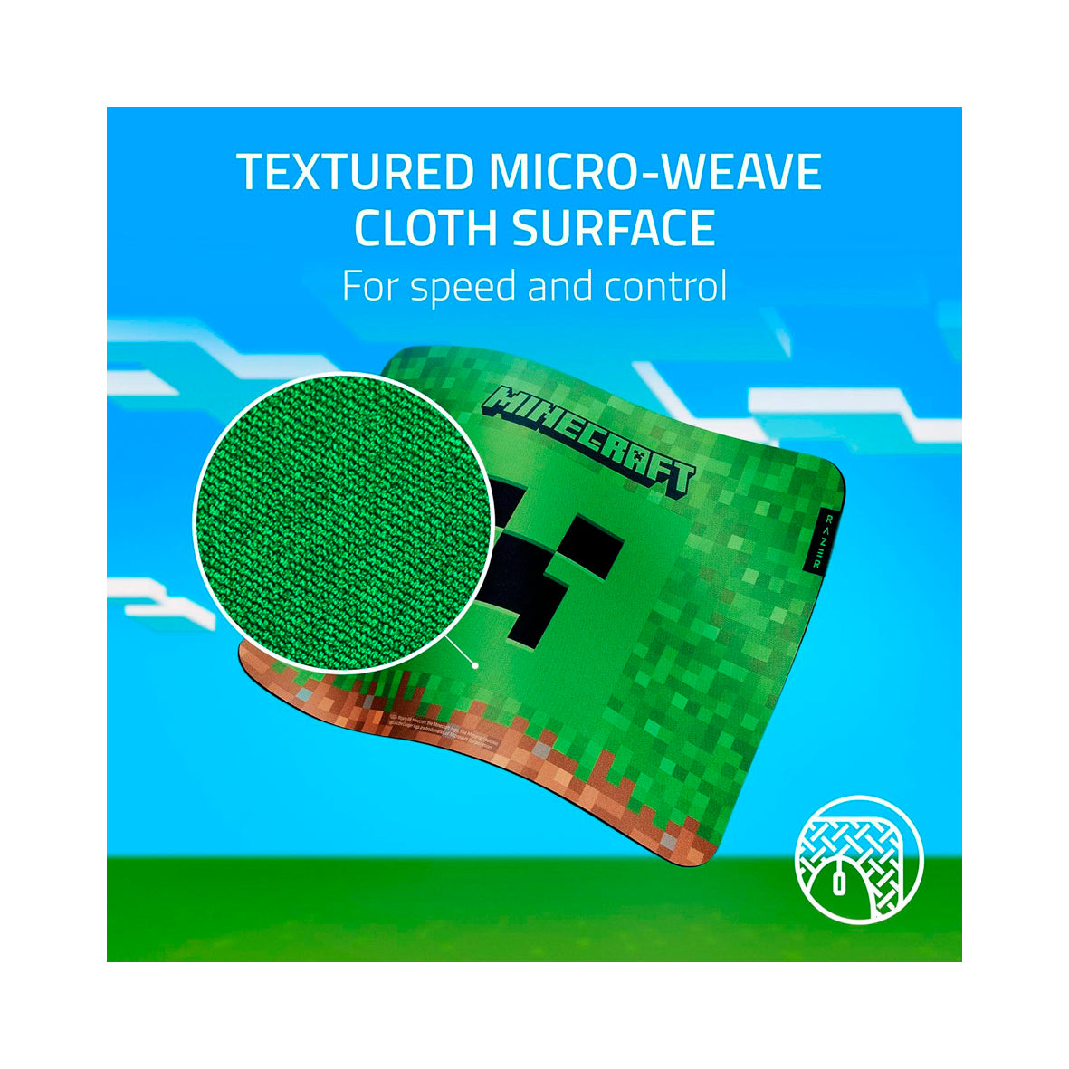 Razer - Gigantus V2 Minecraft Gaming Surface - Medium - Green