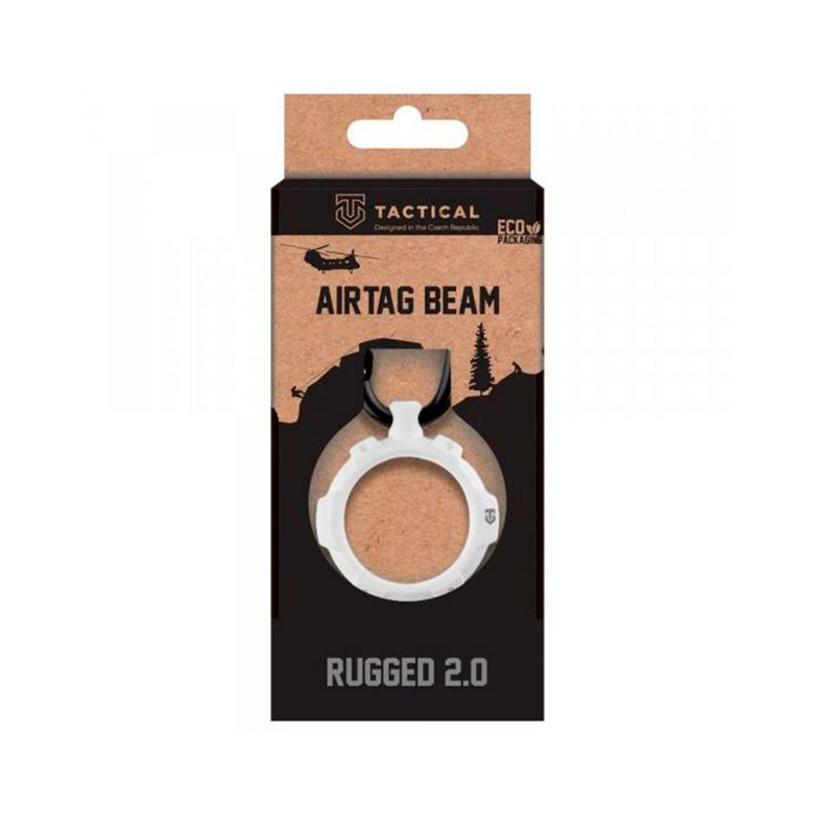 Tactical - Airtag Beam Rugged- Keyring White
