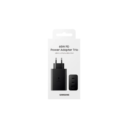 Samsung - 65W Power Adapter Trio- 2x USBC 1x USBA - EU