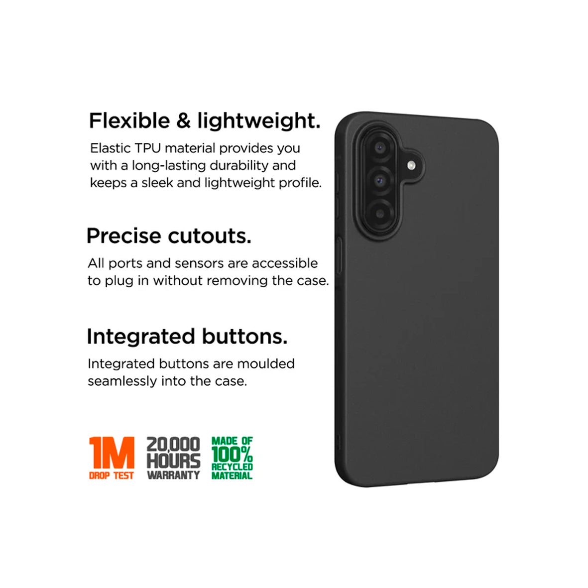 Eiger - Samsung A27 Grip GRS Case - Black