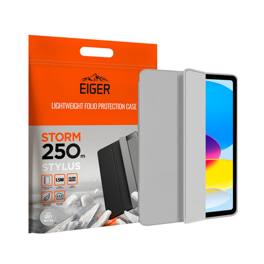 Eiger - iPad 10.9 (10th Gen) Storm Stylus Case - Light Grey