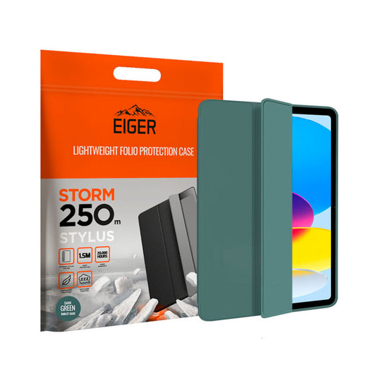 Eiger - iPad 10.9 (10th Gen) Storm Stylus Case - Dark Green
