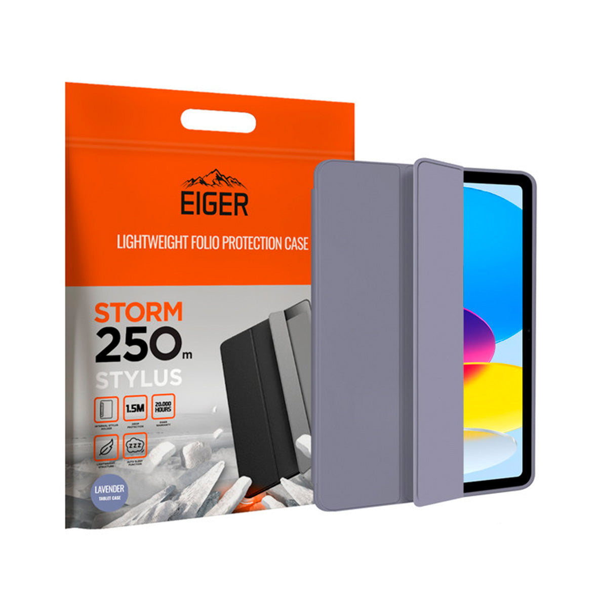 Eiger - iPad 10.9 (10th Gen) Storm Stylus Case - Lavander