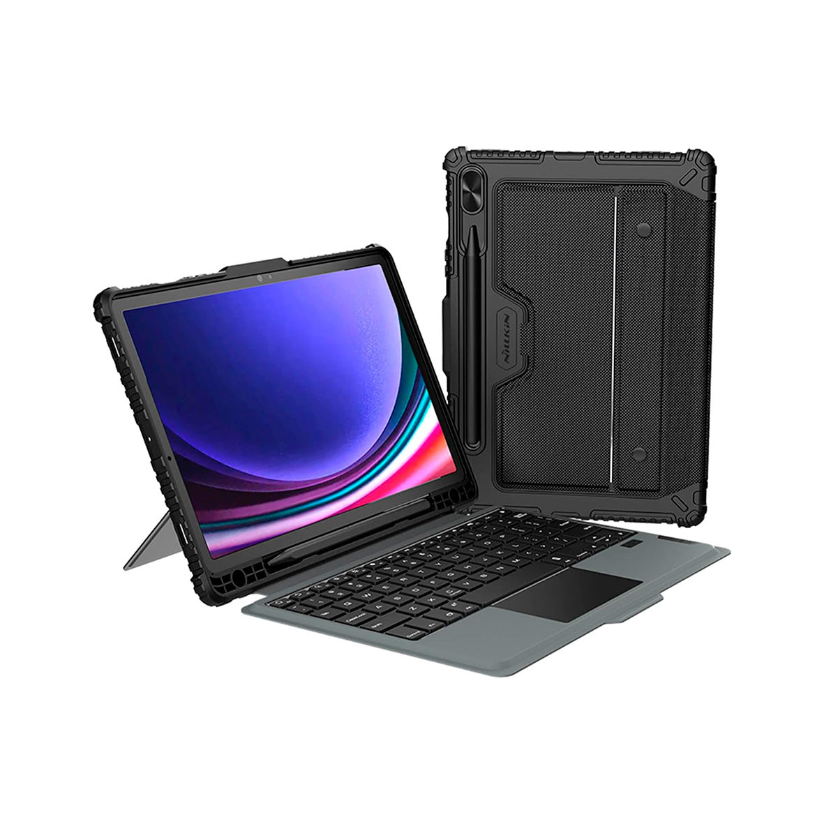Nillkin - Camshield Bluetooth Keyboard Cover Compatible with Tab S9 11" - Black