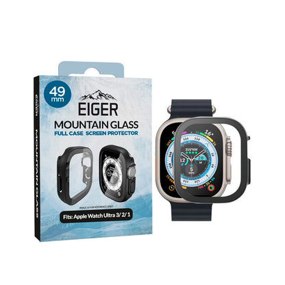 Eiger - Apple Watch Ultra Glass Full Screen Protector - Black
