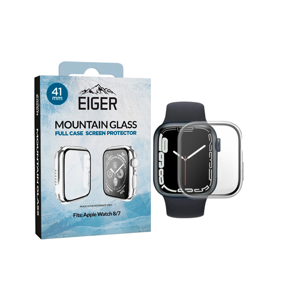 Eiger - Apple Watch 41mm Glass Full Screen Protector S7/8/9