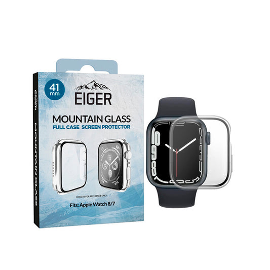 Eiger - Apple Watch 41mm Glass Full Screen Protector S7/8/9