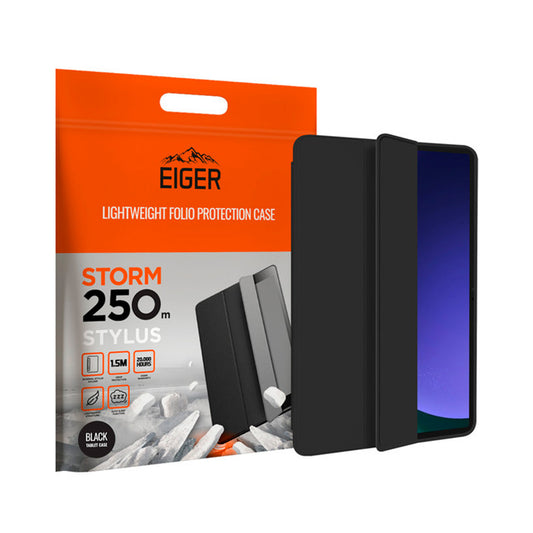 Eiger - Samsung Galaxy Tab S9 Storm Stylus Case - Black