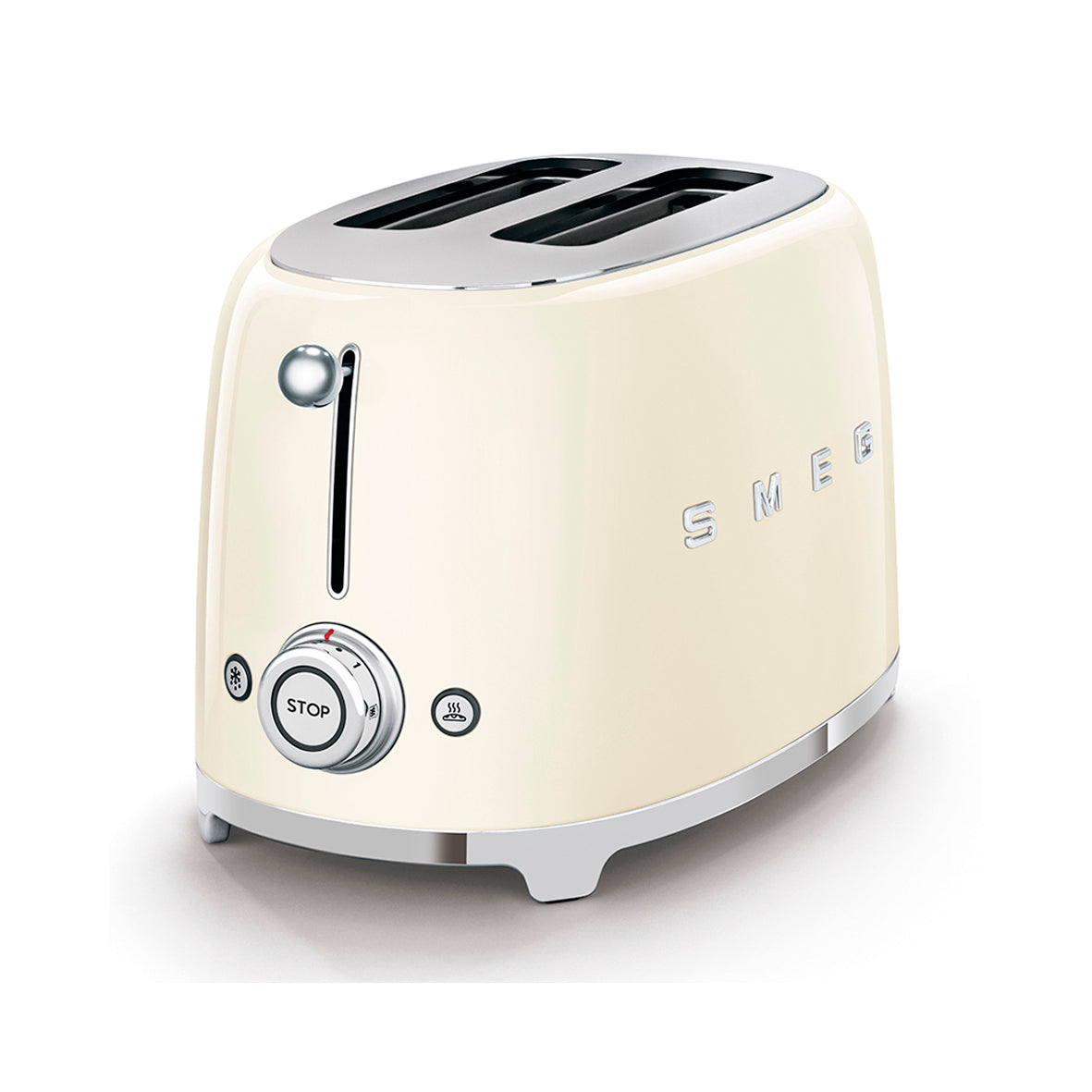 Smeg - Toaster 2 Slice, 2 Slot Glossy Cream (TSF01CREU)