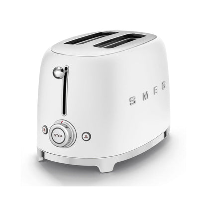 Smeg - Toaster 2 Slice, 2 Slot Matt White (TSF01WHMEU)