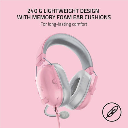 Razer - Blackshark V2 X - Multi-Platform Wired Esports Headset - Quartz Edition