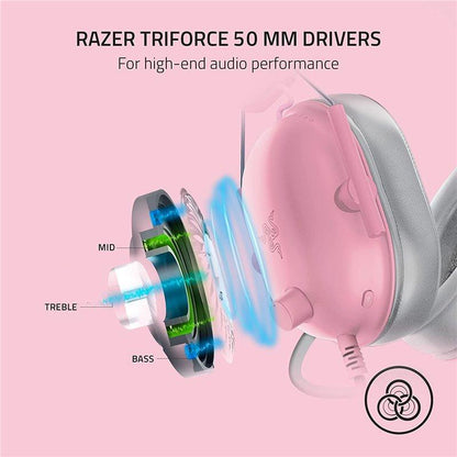 Razer - Blackshark V2 X - Multi-Platform Wired Esports Headset - Quartz Edition