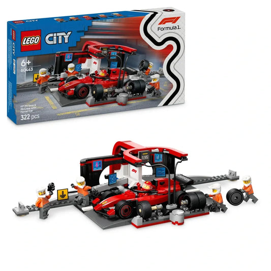 LEGO City - F1 Pit Stop & Pit Crew with Ferrari Car (60443)