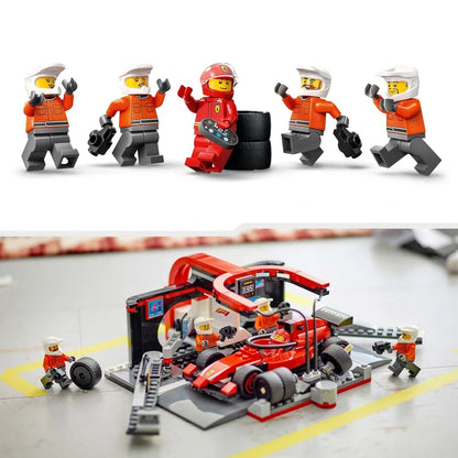 LEGO City - F1 Pit Stop & Pit Crew with Ferrari Car (60443)