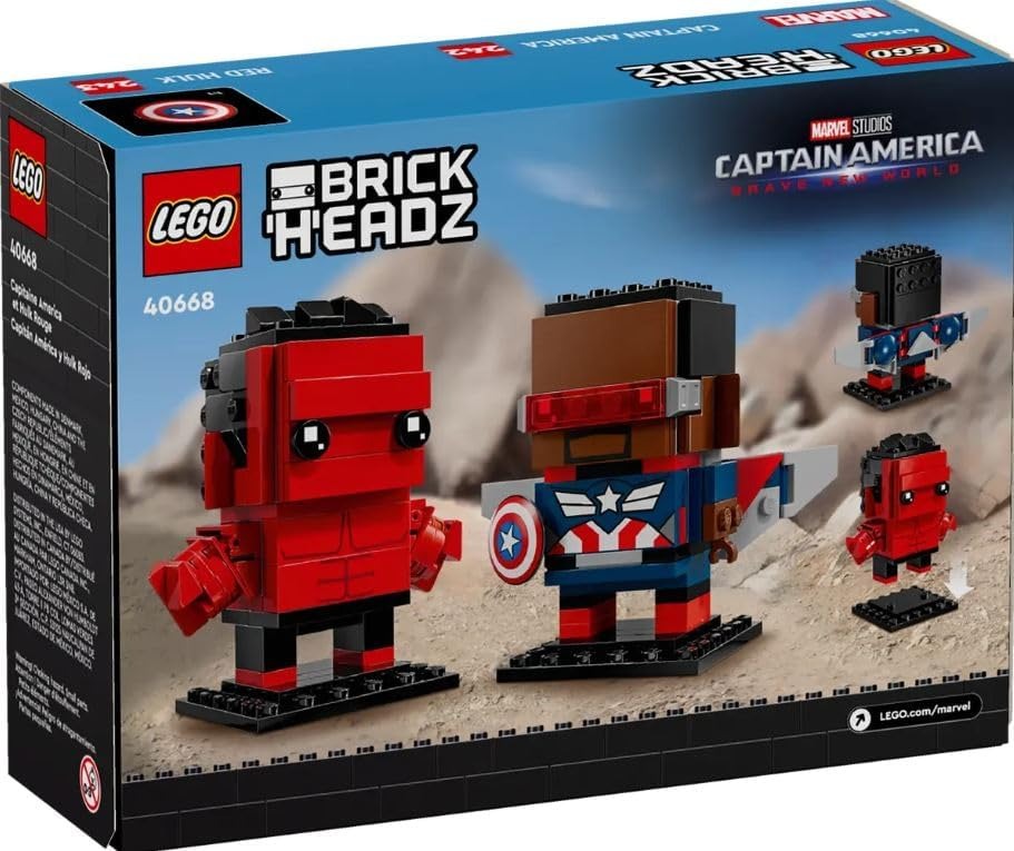 LEGO Brickheadz - Captain America & Red Hulk (40668)