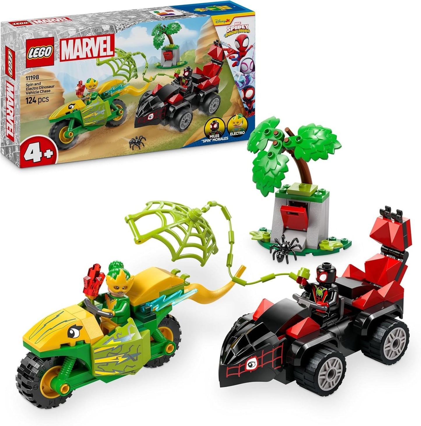 LEGO Marvel - Spin and Electro Dinosaur Vehicle Chase (11198)