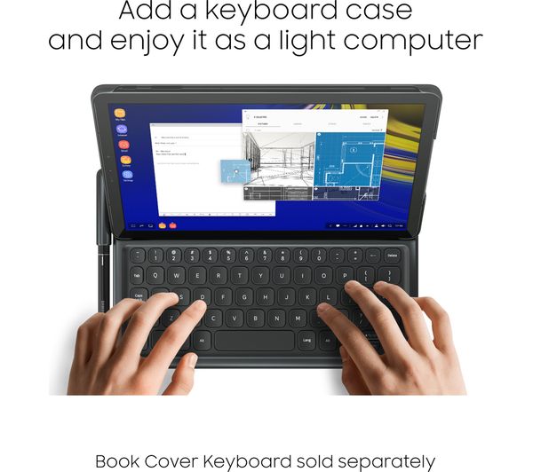 Samsung -  10.5" Galaxy Tab S4 Keyboard Folio Cover - Black