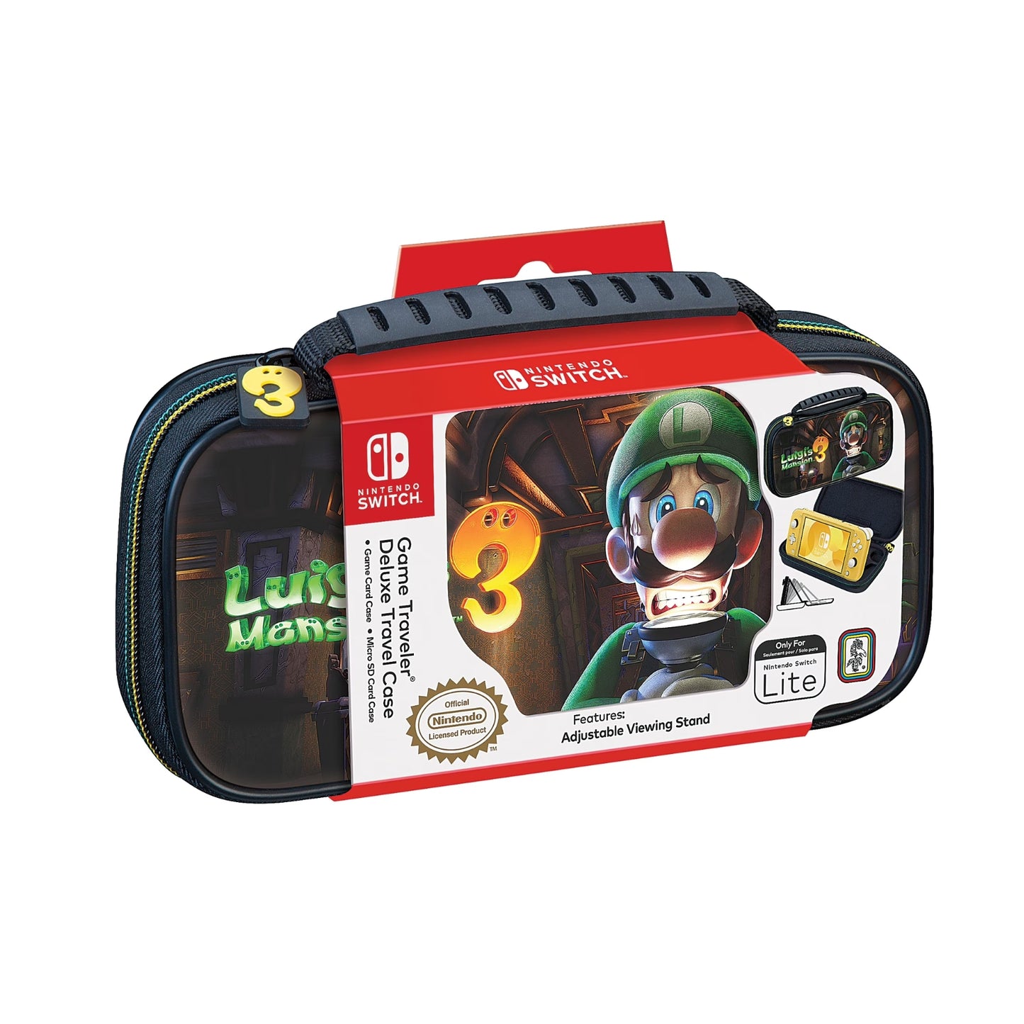 Nintendo Switch Lite - Game Traveler Deluxe Case - Luigi's Mansion 3