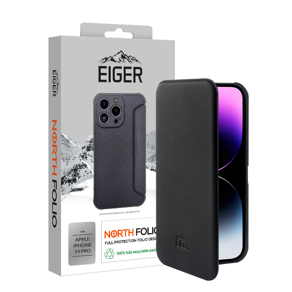 Eiger - iPhone 14 Pro North Folio Case - Black