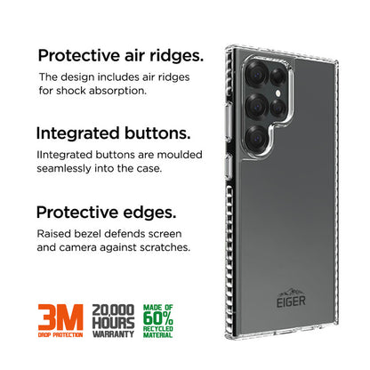 Eiger - Samsung Galaxy S25 Ultra Ice Grip Drop-Protection Case - Clear