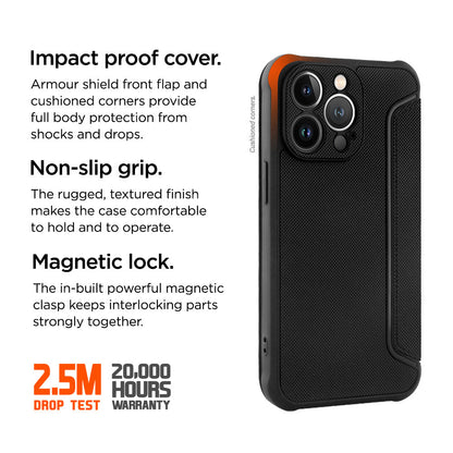 Eiger - iPhone 14 Pro North Folio Case - Black