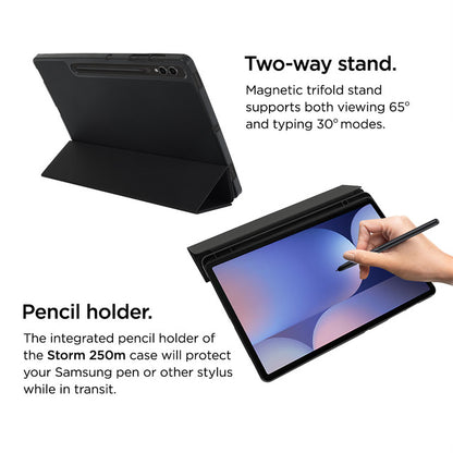 Eiger - Samsung Galaxy Tab S10+/S9+/S9 FE+ Storm Stylus Case - Black