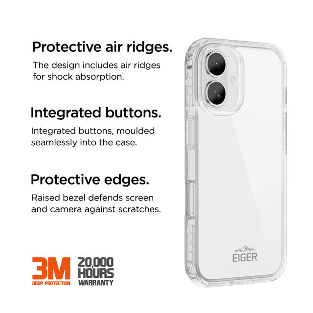 Eiger - iPhone 16  Ice Grip Case - Clear