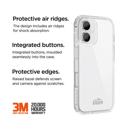 Eiger - iPhone 16  Ice Grip Case - Clear