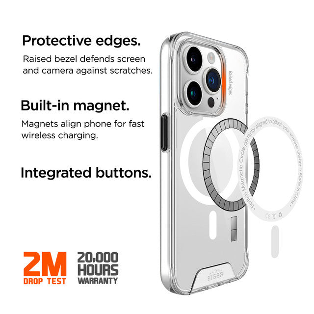 Eiger - iPhone 15 Pro Glacier Magsafe Case - Clear