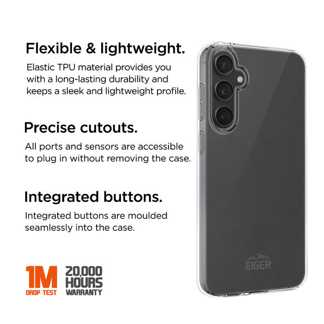 Eiger - Samsung Galaxy S23 FE Grip Case - Clear