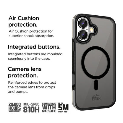 Eiger - iPhone 16 Pro MountainAir Magsafe Case - Black