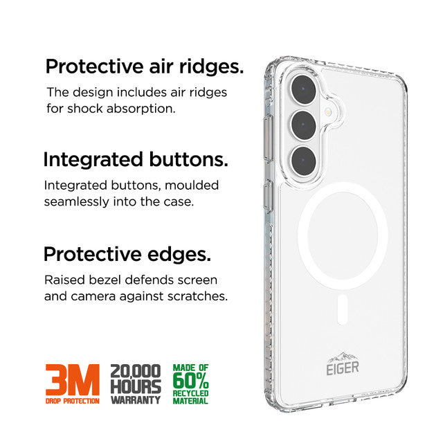 Eiger - Samsung Galaxy S26+ Ice Grip Magsafe Case - Clear