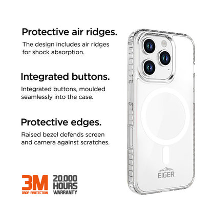 Eiger - iPhone 16 Pro Drop-Protection MagSafe Case - Clear