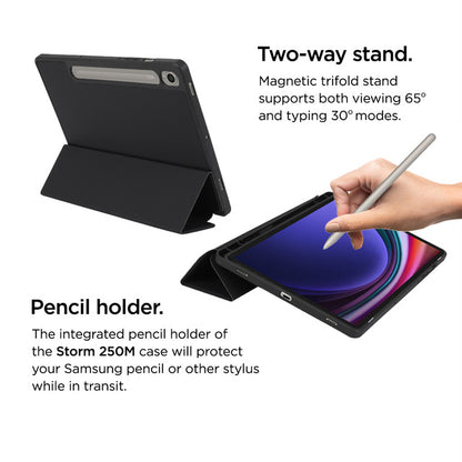 Eiger - Samsung Galaxy Tab S9 Storm Stylus Case - Black